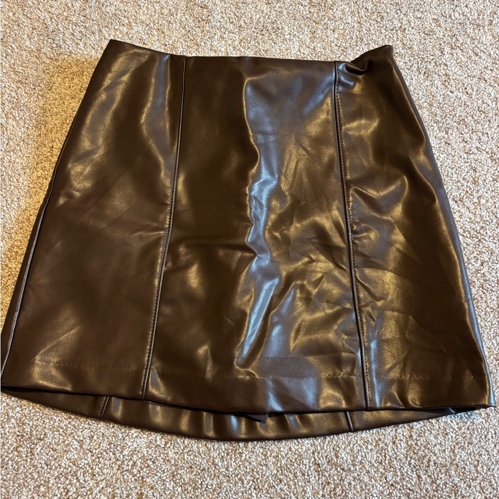 Abercrombie leather mini skirt